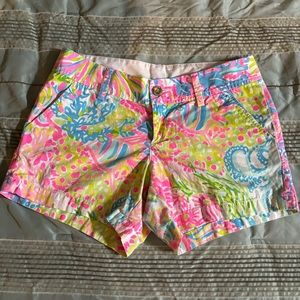 Lilly Pulitzer Lovers Coral Callahan Shorts